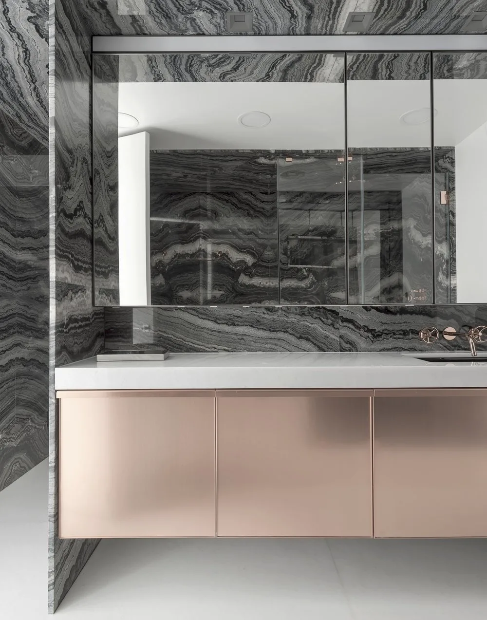 HIS VANITY, bathroom, marble, metal