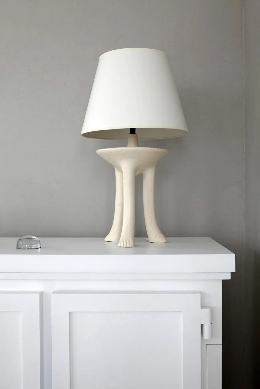 LAMP, credenza, white, gray