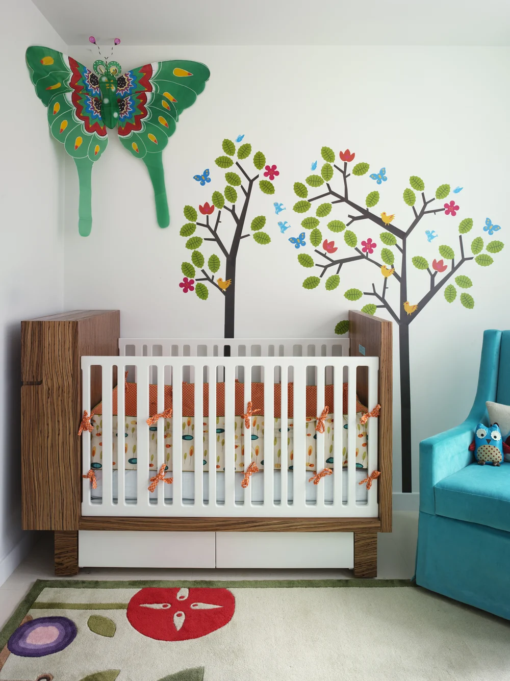 BABY ROOM, crib, wallpaper, art