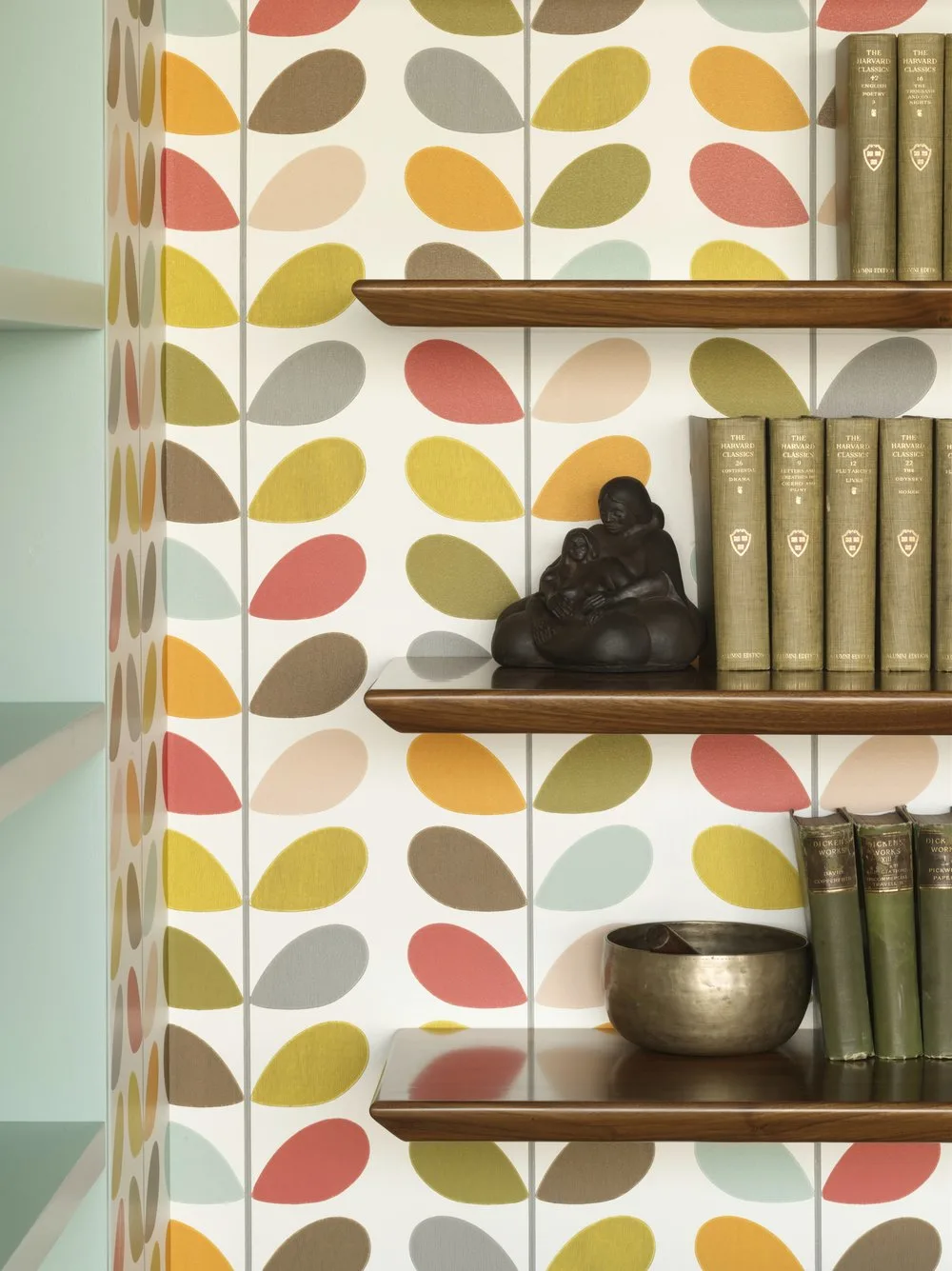 STUDY SHELVES, bookshelves, wallpaper