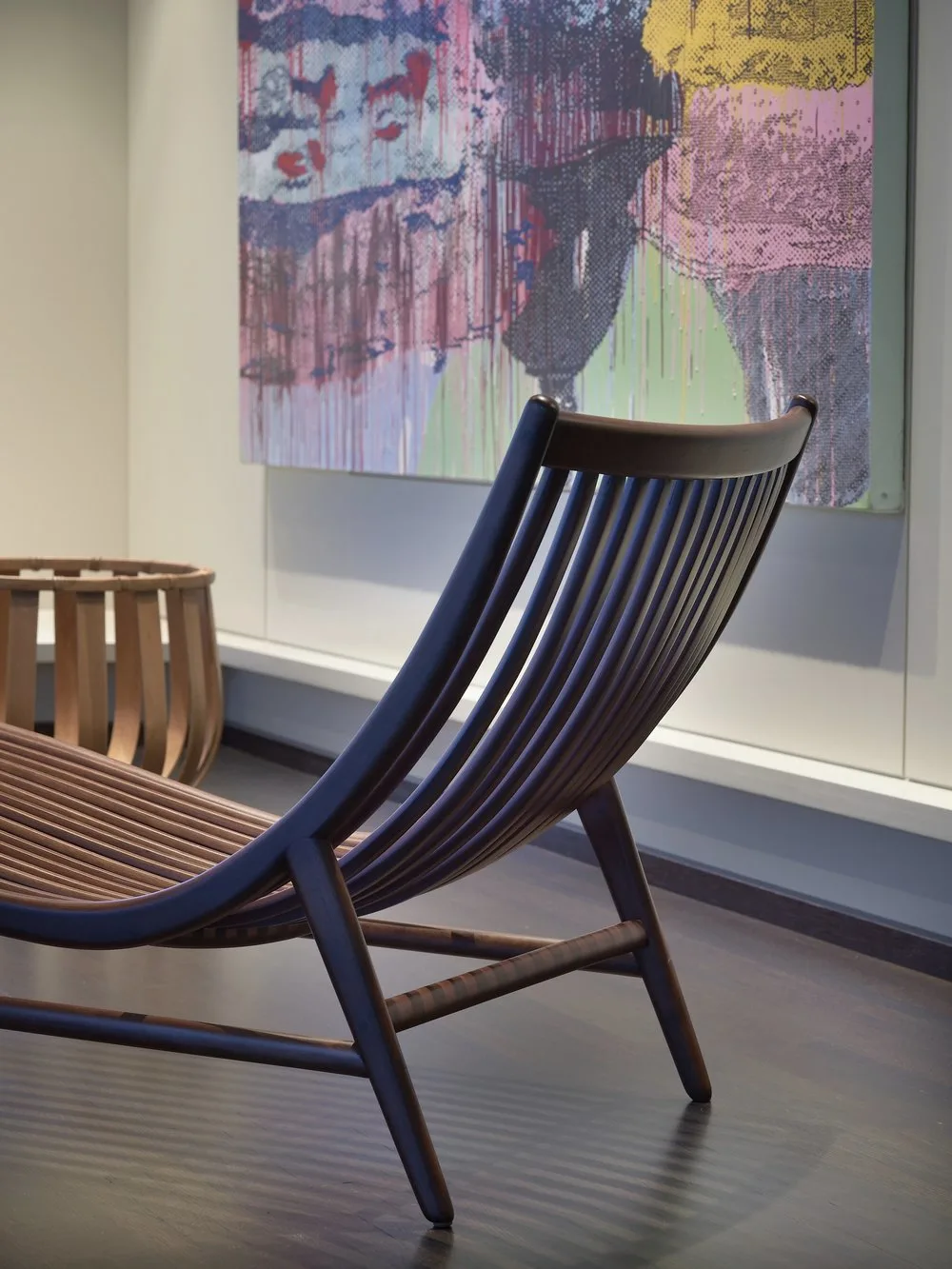 CHAIR, wooden, painting