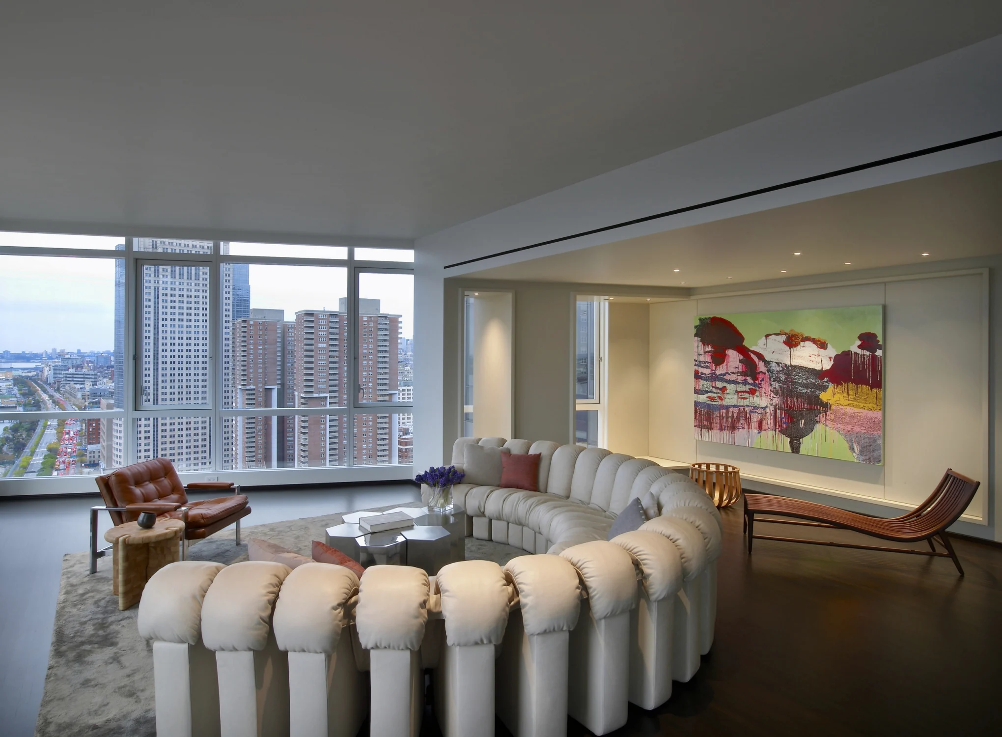 LIVING ROOM, sofa, skyline, art
