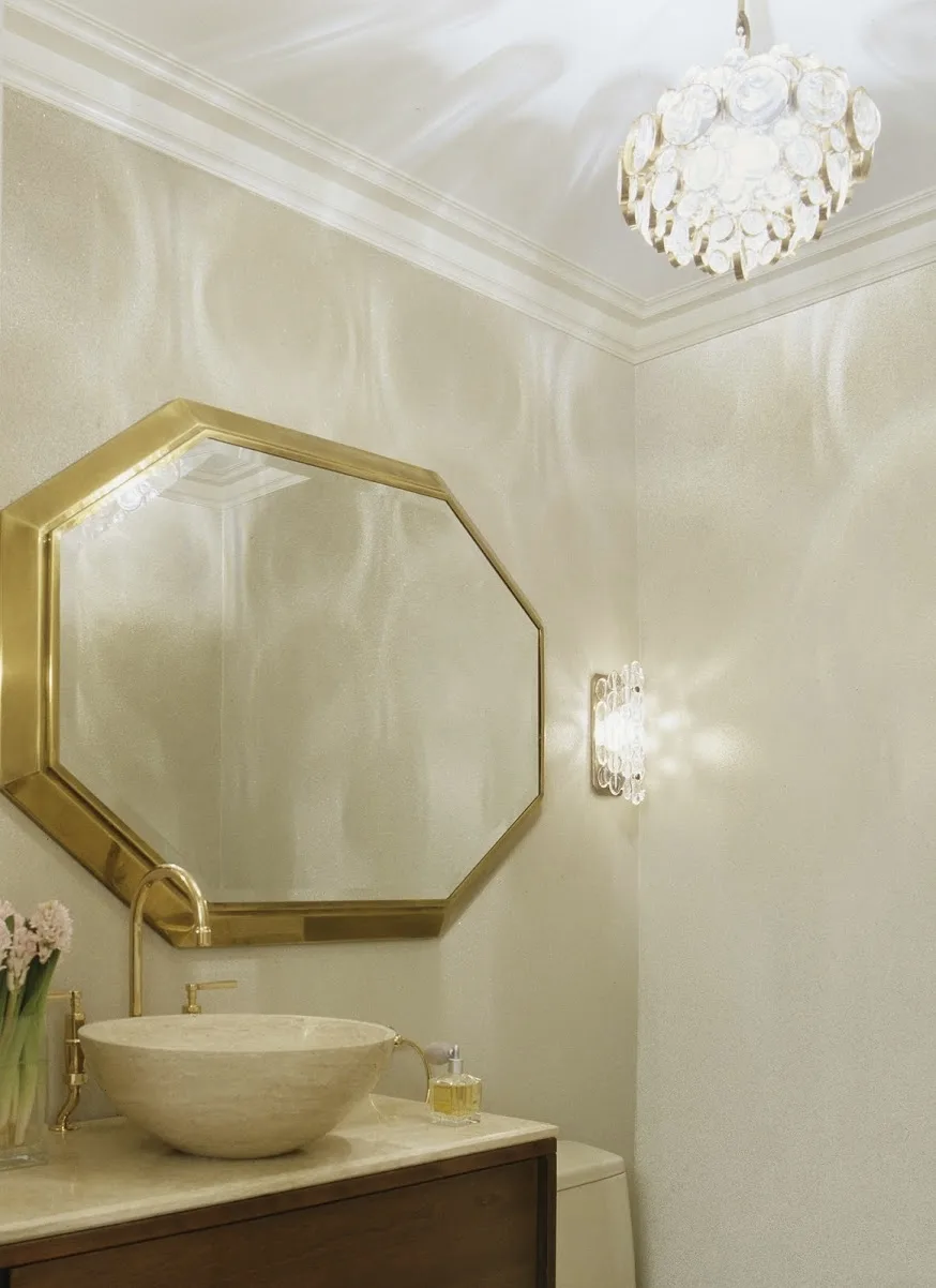 POWDER ROOM, bathroom, sink, mirror, lighting