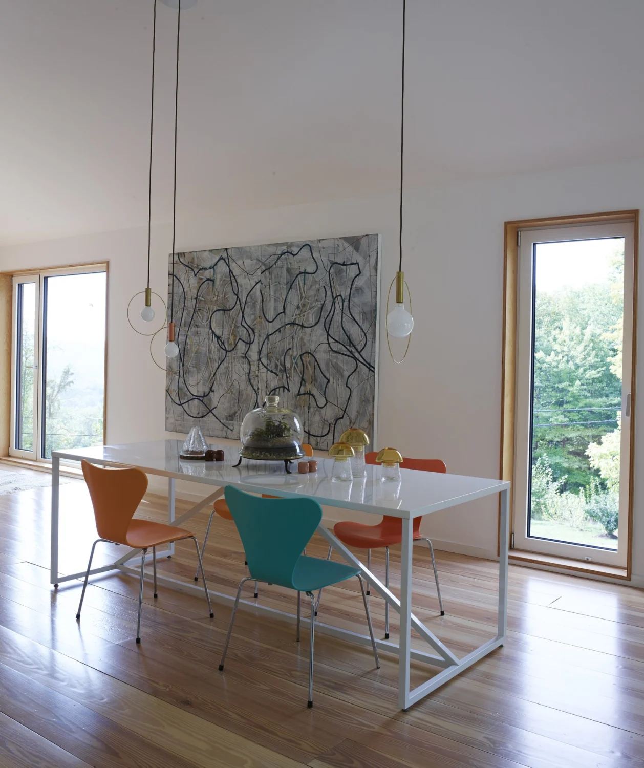 DINING, art, table, lights