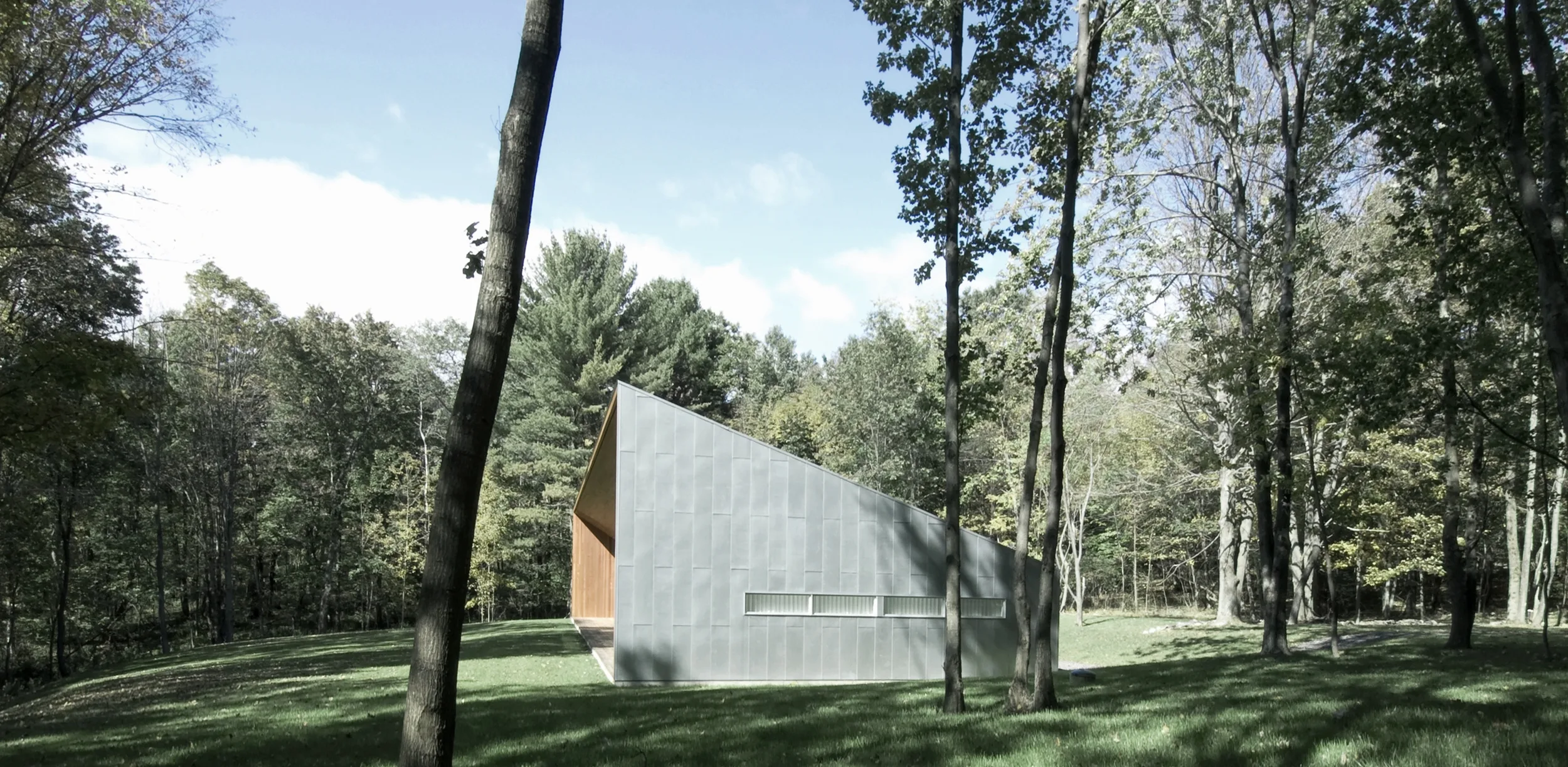 exterior, nature, woods, house, metal