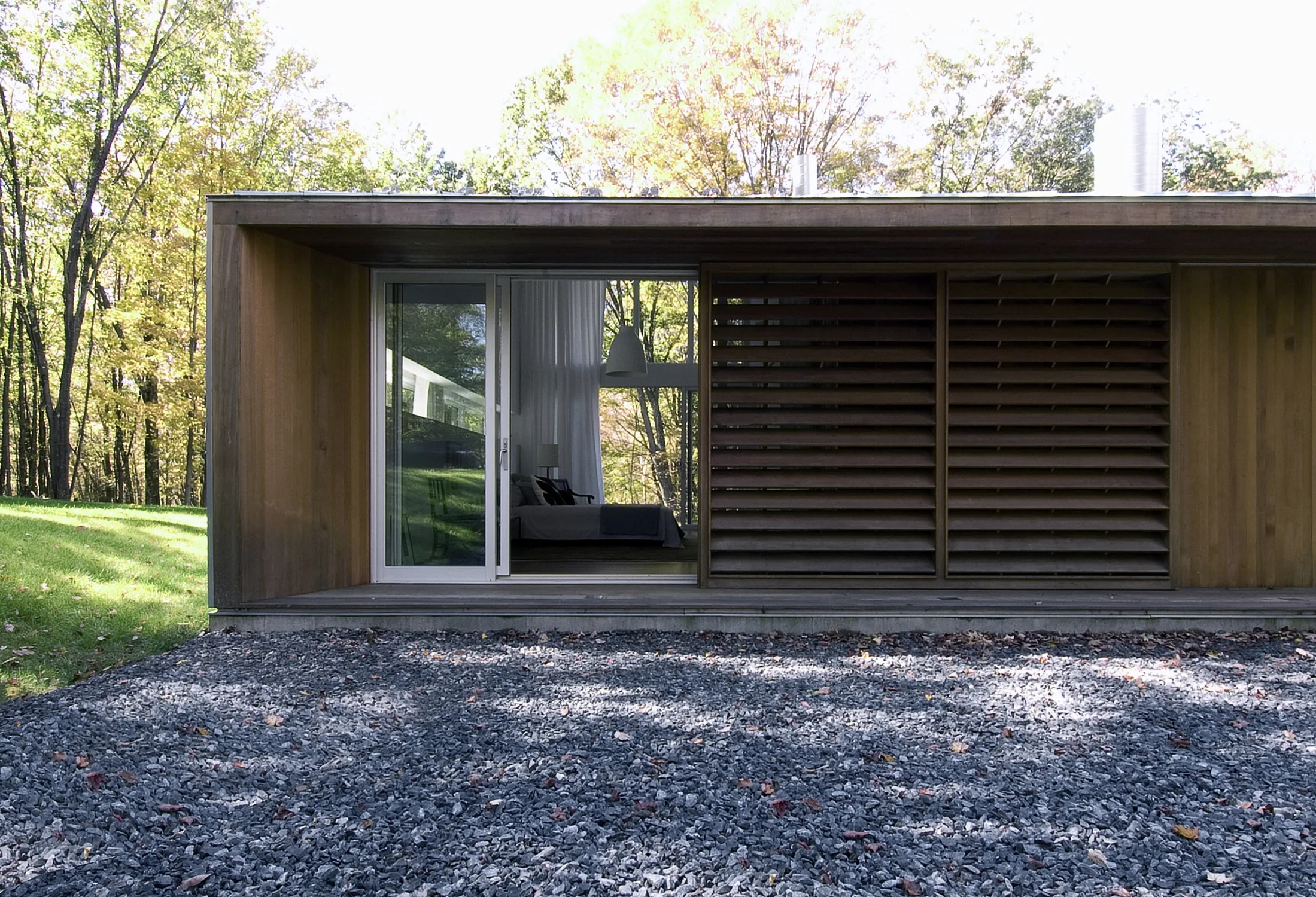 SLIDING DOORS, wood siding, driveway, exterior
