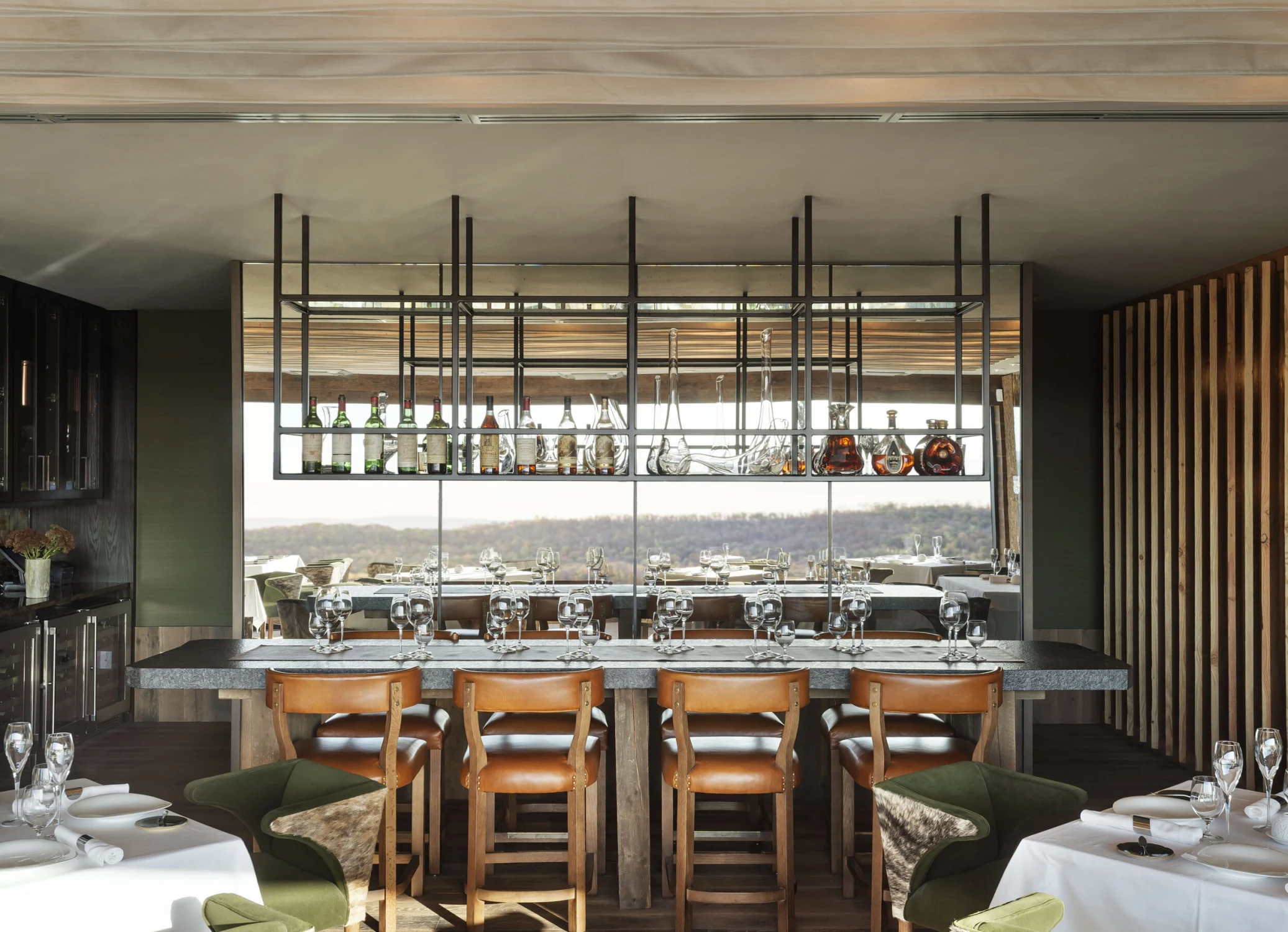 bar, leather, stools, restaurant