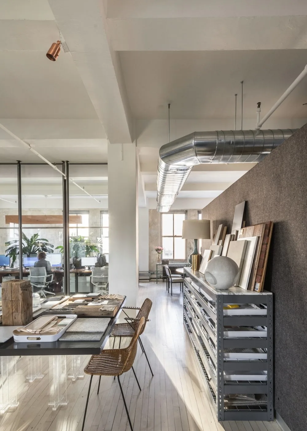 TABLES, shelving, wood flooring, desks, glass