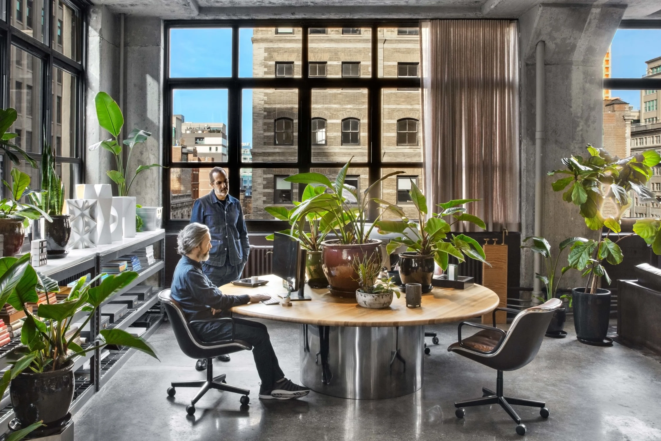 table, workspace, storage, silver, windows