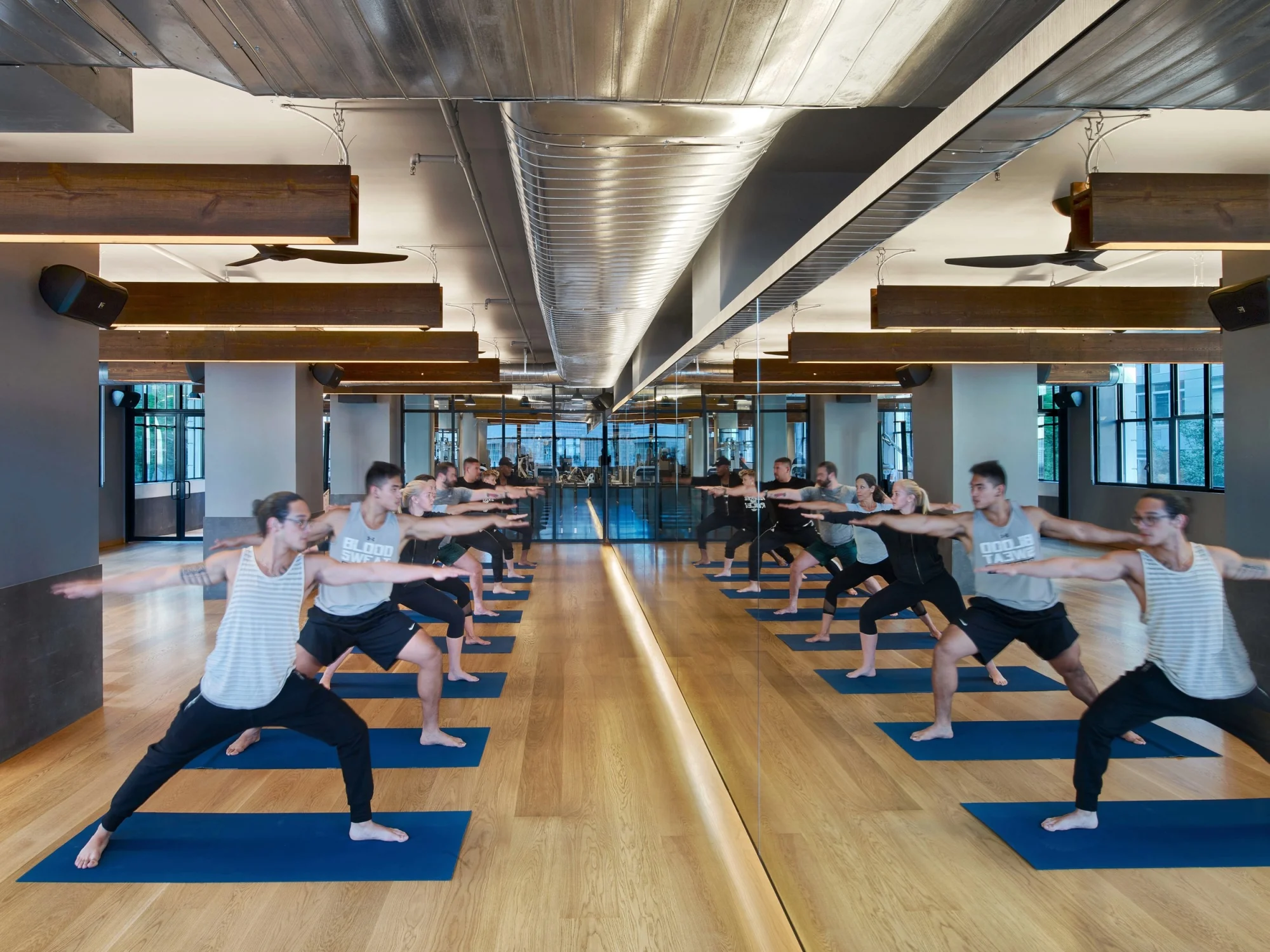 yoga, wood, mirror