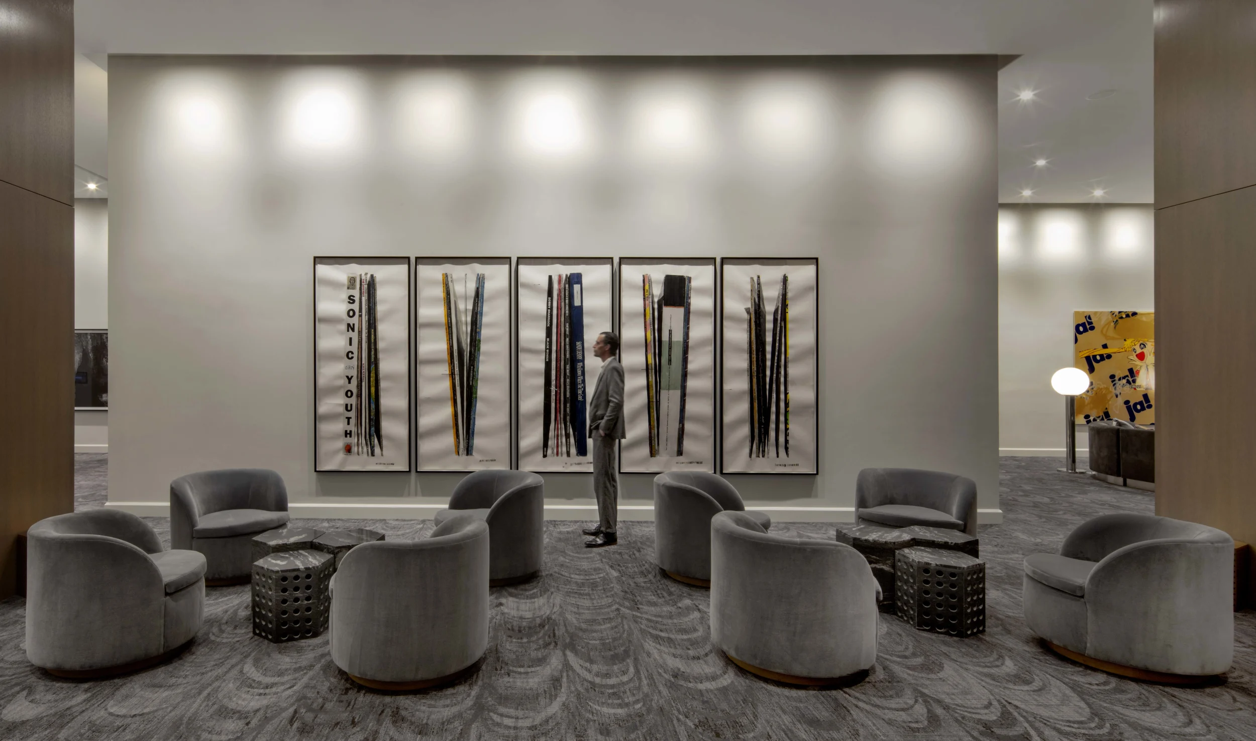 seating area, carpet, velvet, art