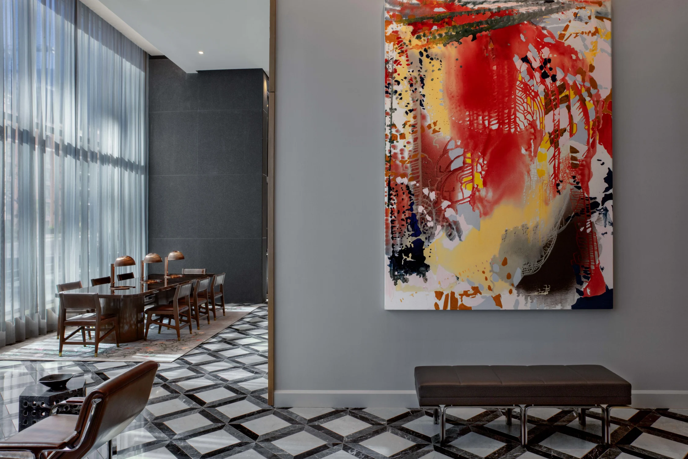 tiling, art, abstract, seating