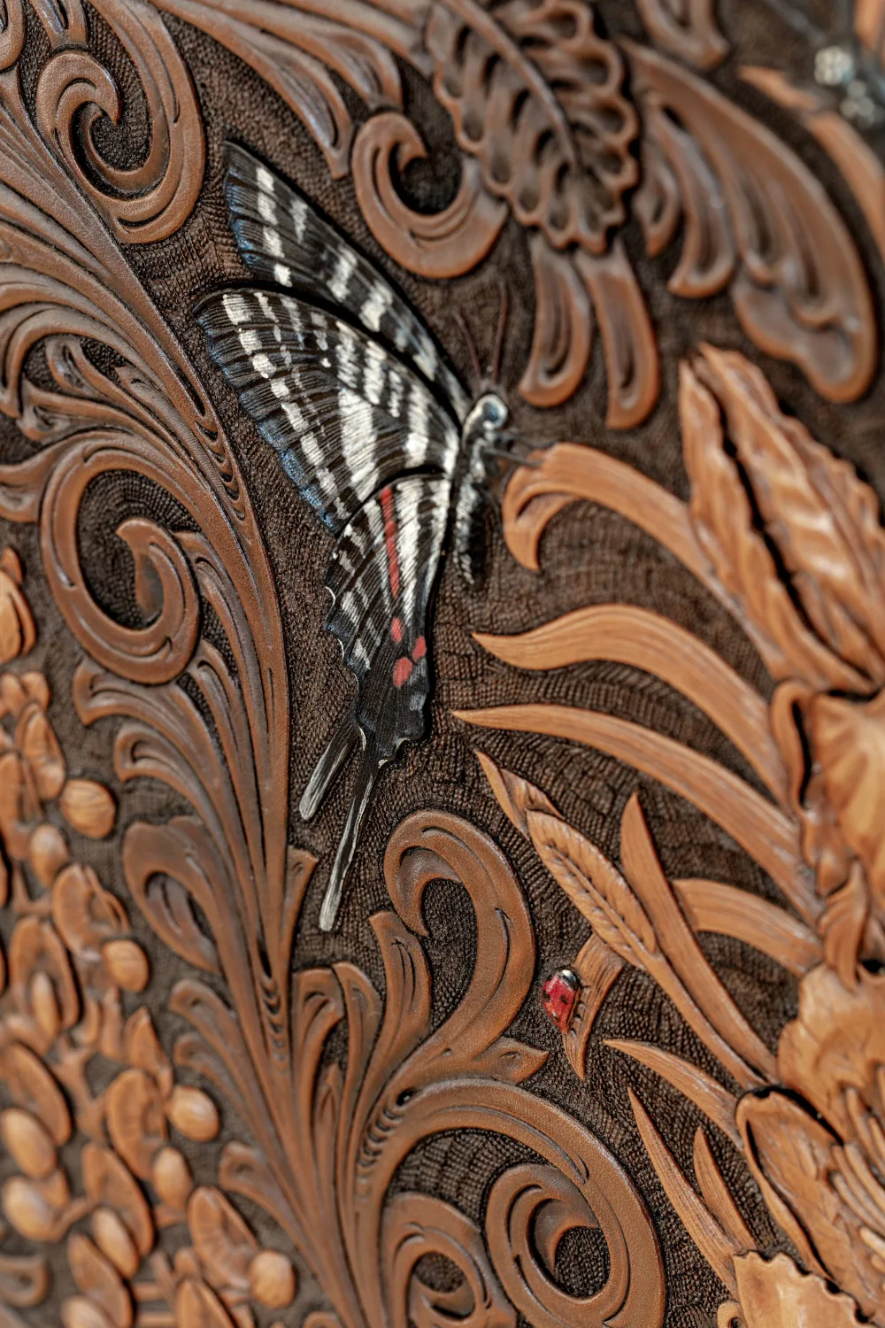 wood, detail, carving, insects