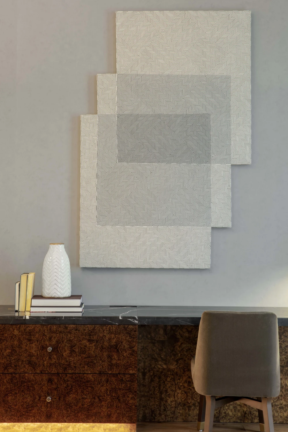 credenza, art, wood, desk