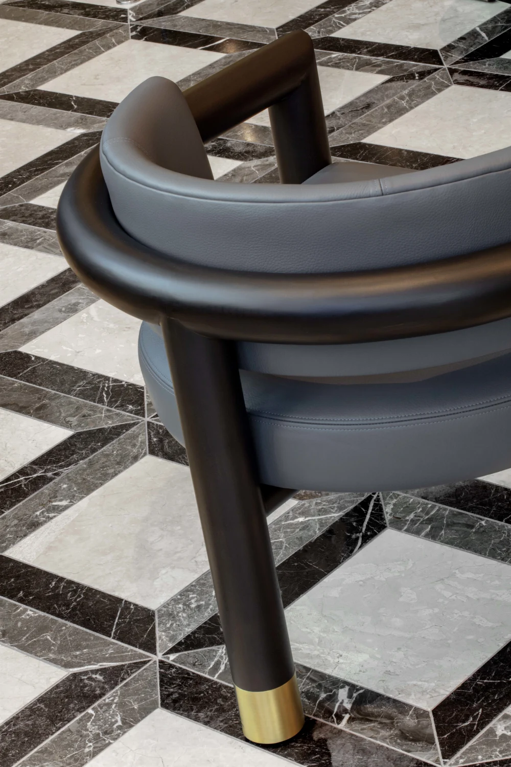 chair, leather, tile, gold