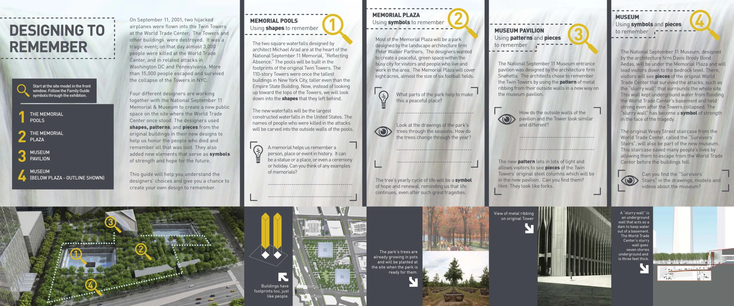 world trade center exhibit, family guide