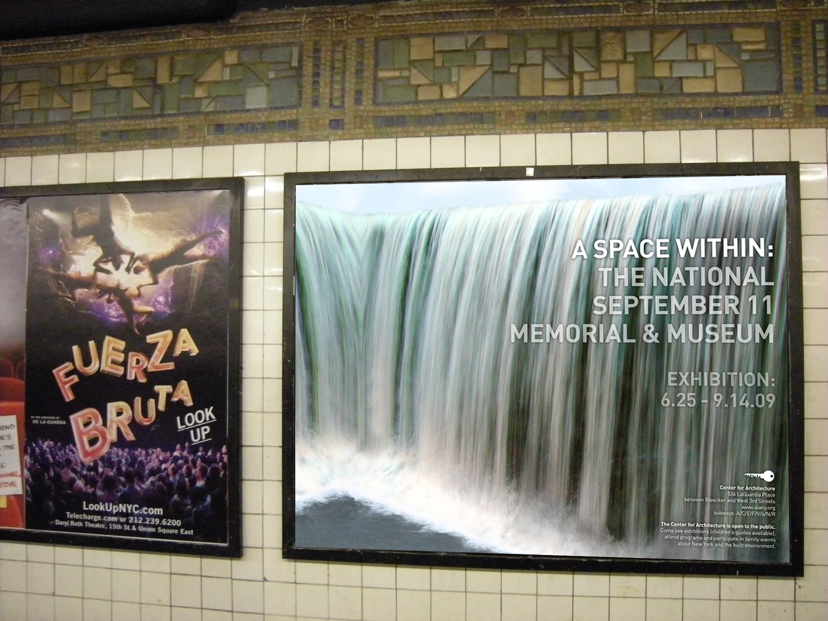world trade center exhibit, subway poster, subway station