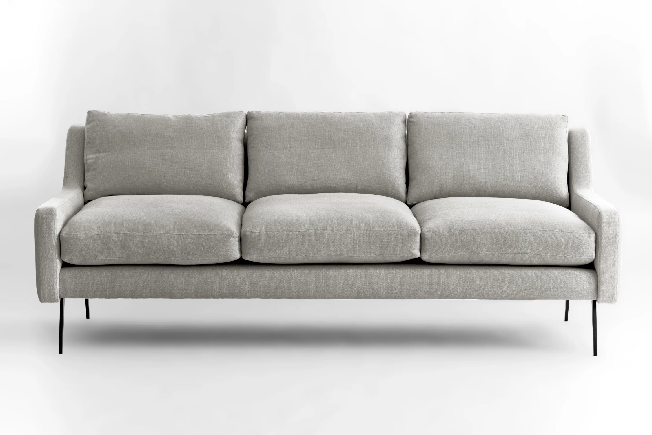 sofa, cushions, light gray, fabric
