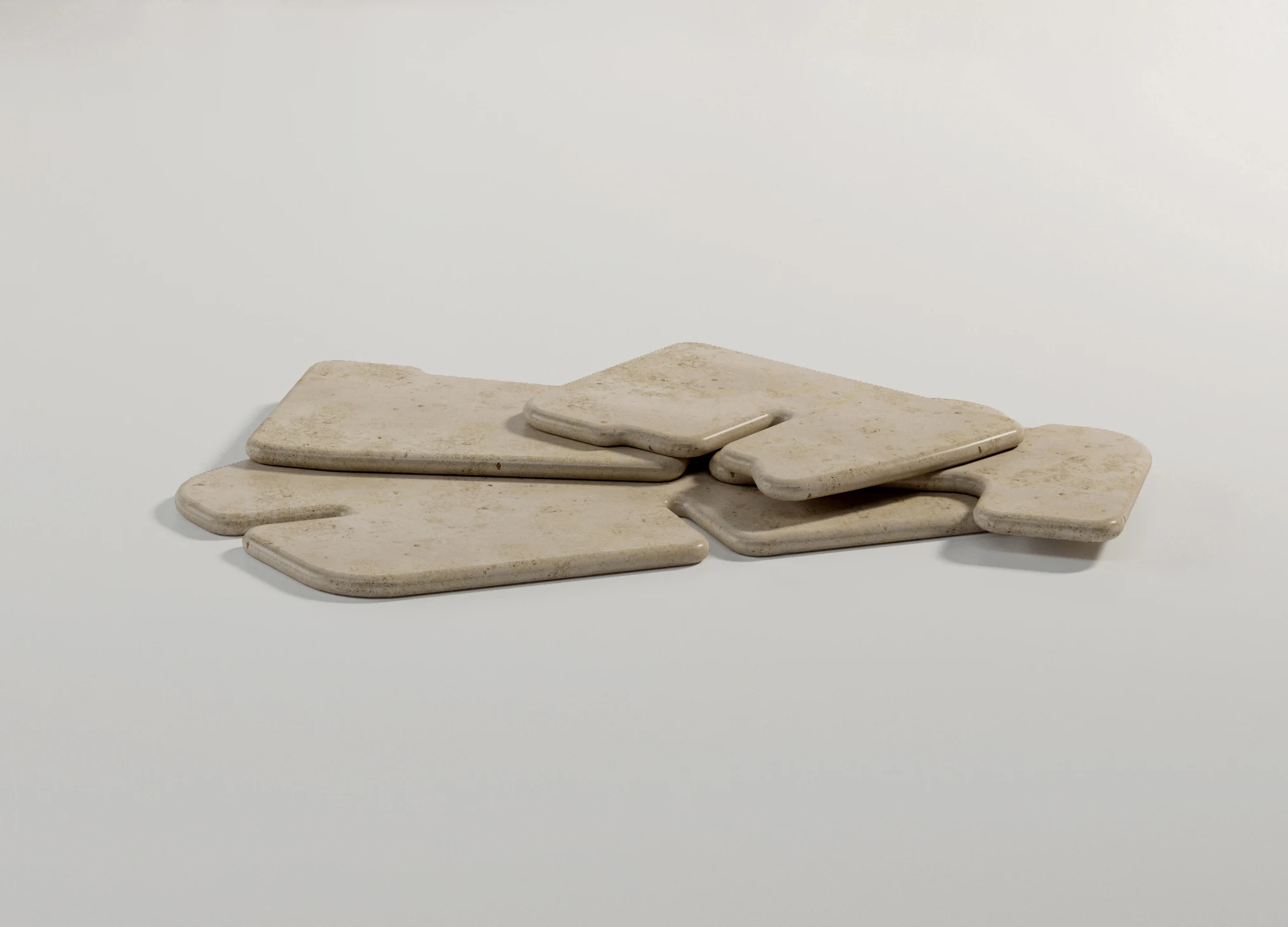TABLE, DISASSEMBLED, MARBLE