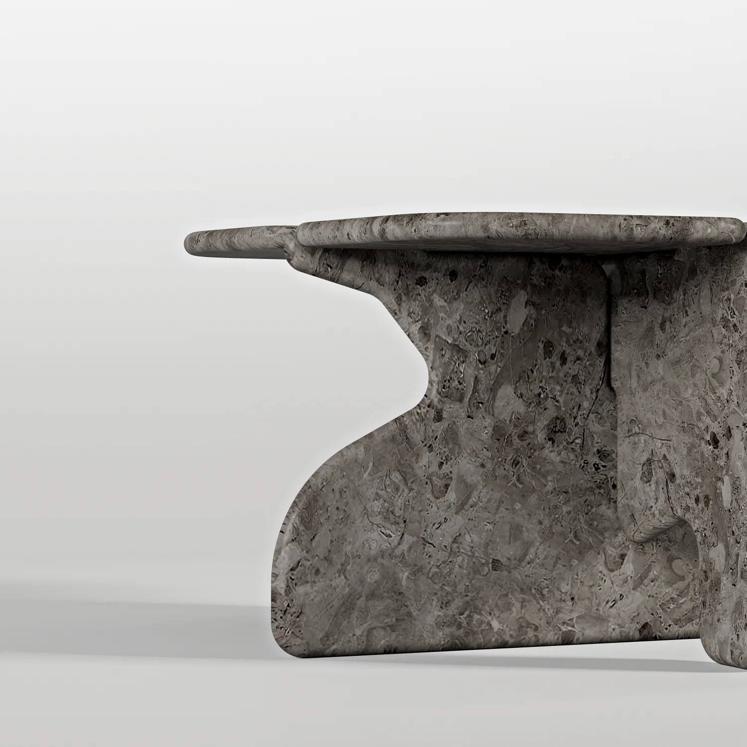 TABLE, GRAY, MARBLE, TABLE, SIDE