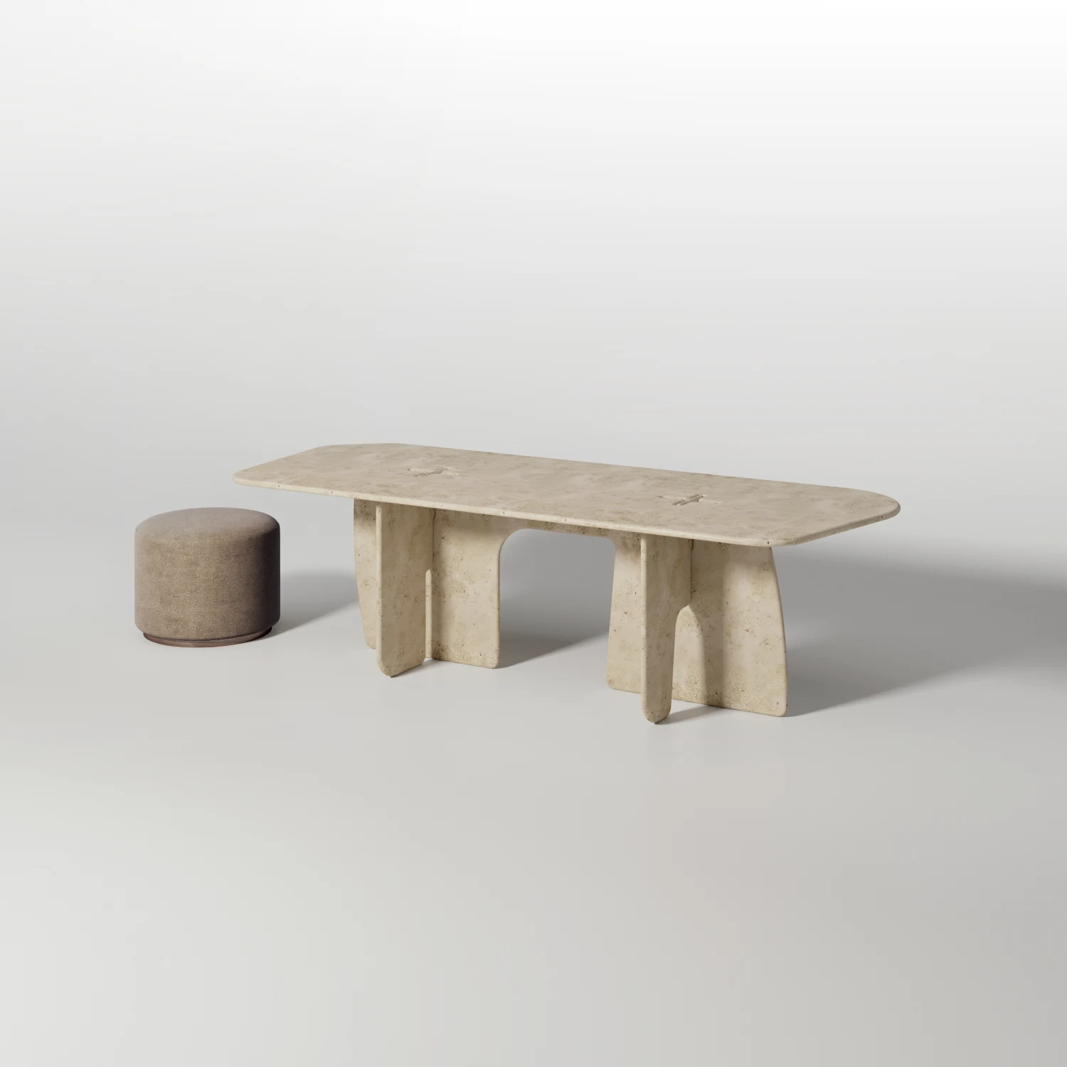 TABLE, LONG, TABLE, WHITE, POOF