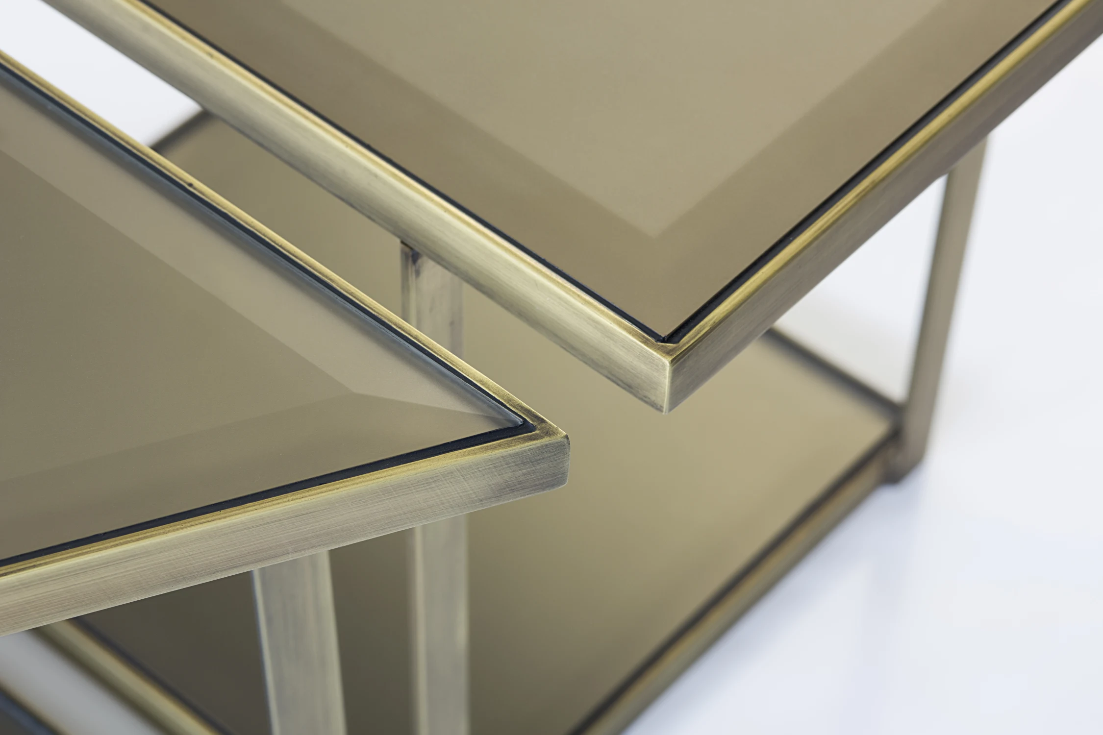 module, table, gold, coffee table, glass