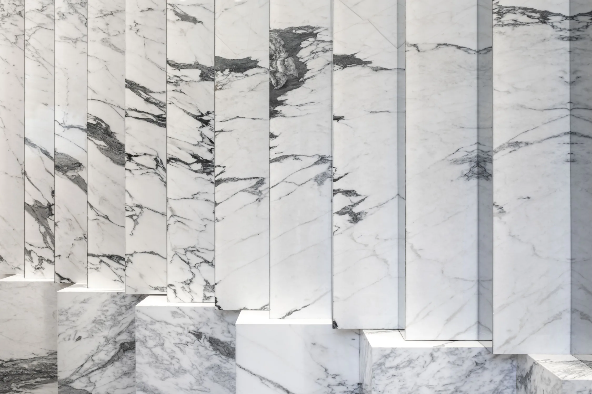 marble, pillars, white, gray