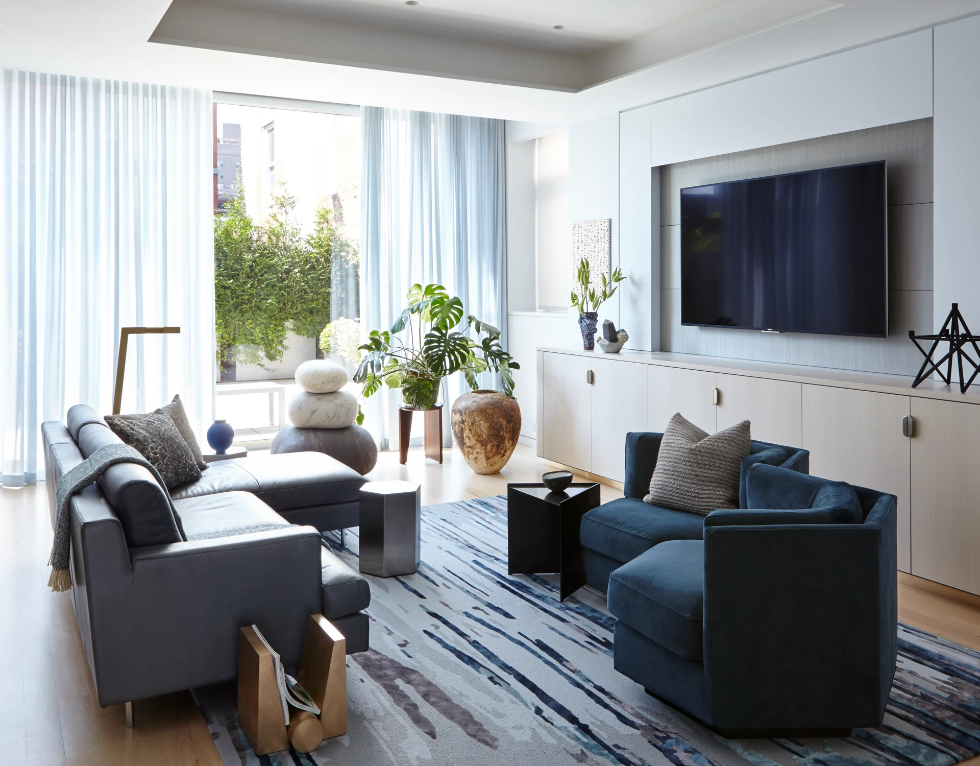 FAMILY ROOM, couch, rug, windows