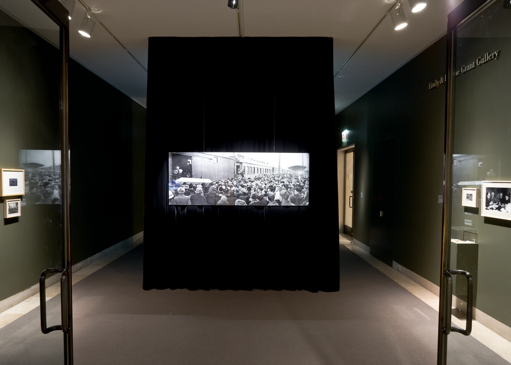 projector, glass, doors, video