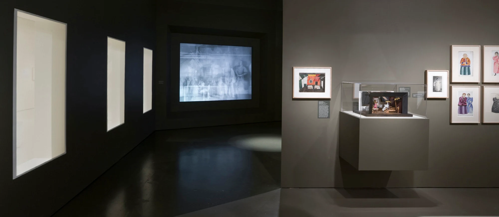 projector, gray, paintings