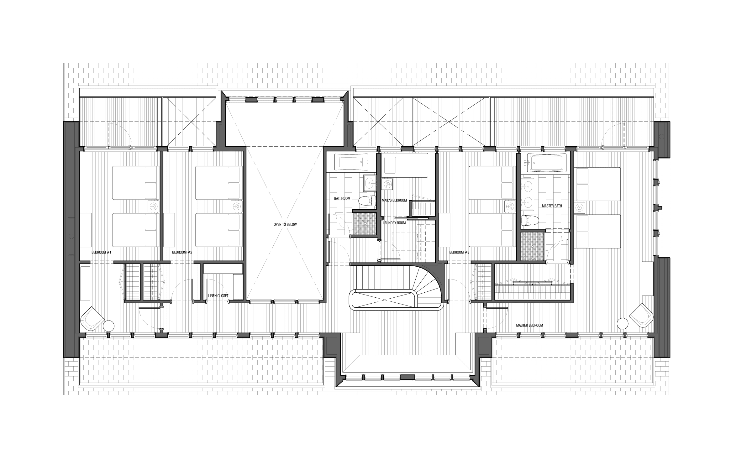 white lake house plan floor 2