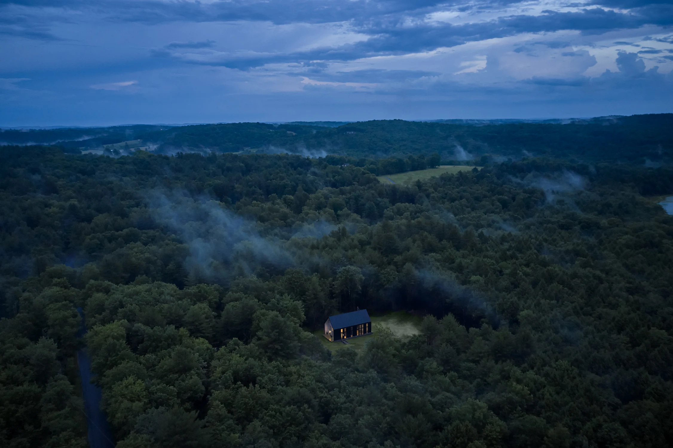 aerial, exterior, house