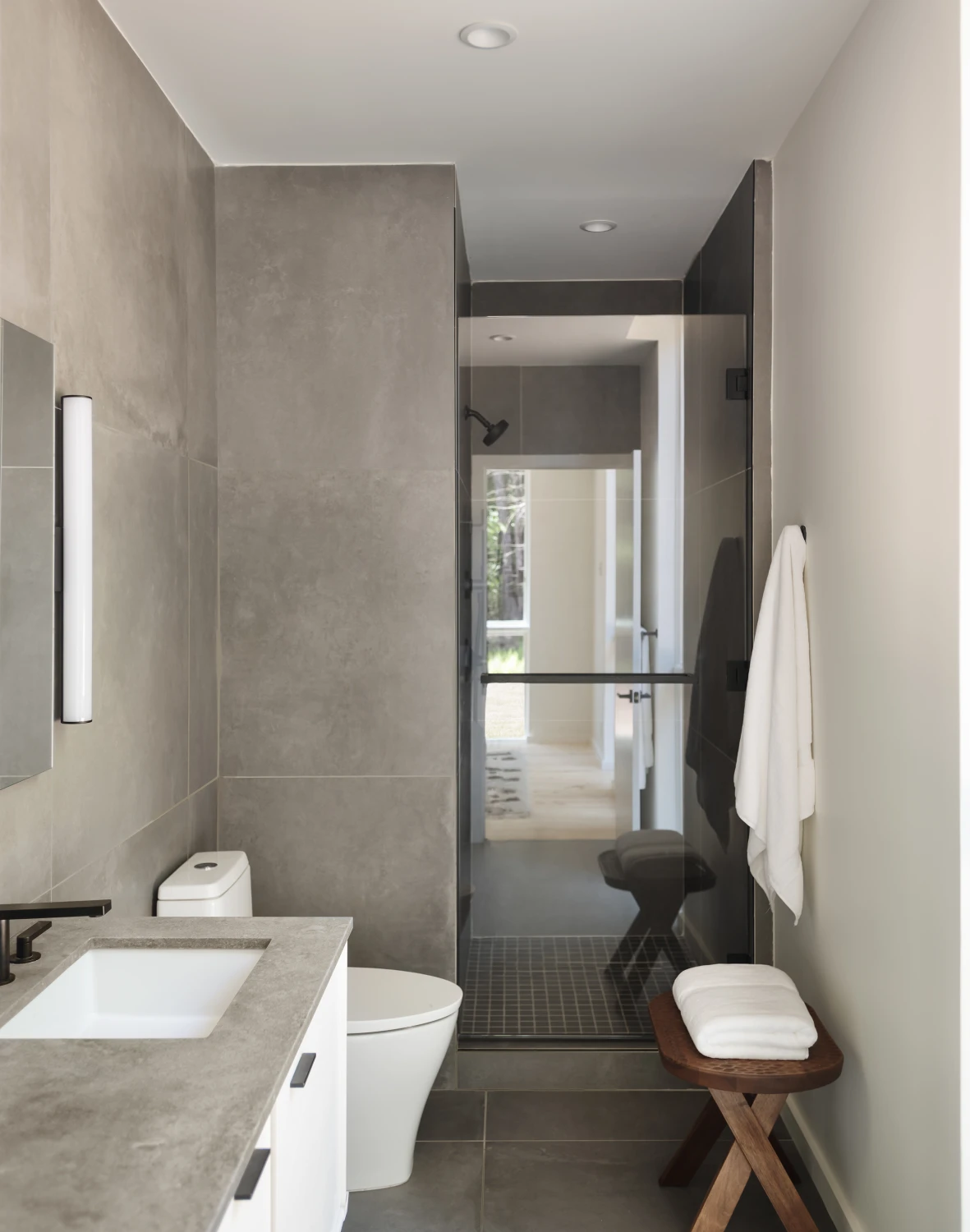 bathroom, grey, tile, neutral, vanity