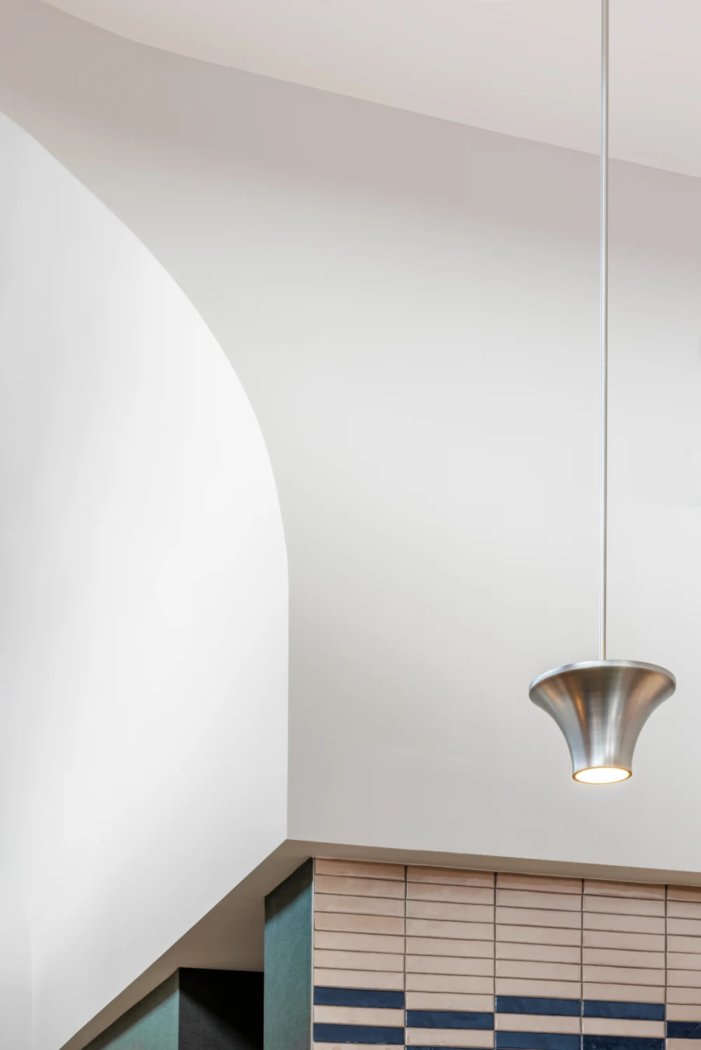 curve, wall, detail, tile, pendant