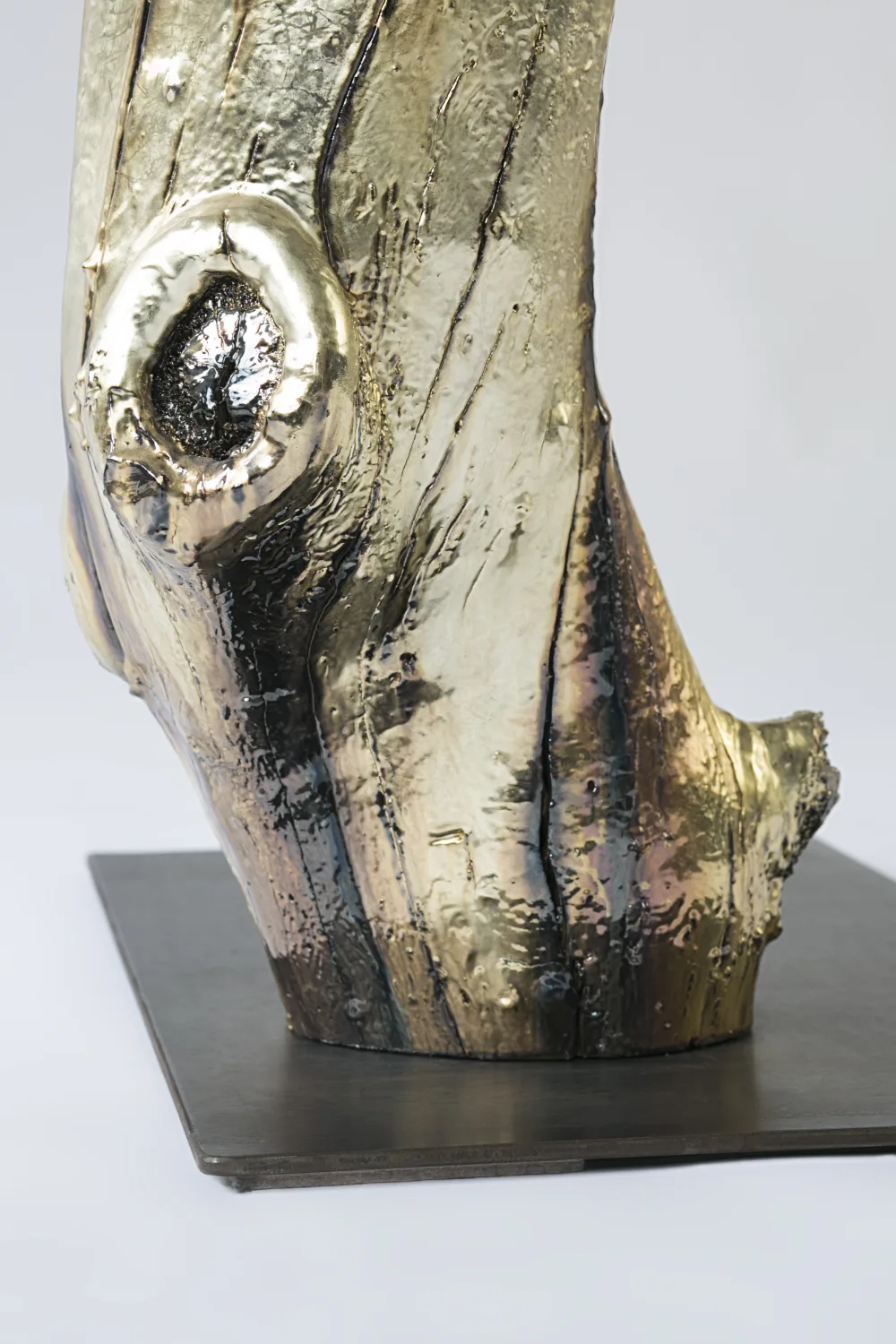 FOOT, DETAIL, BRASS, TREE, PLATED, TABLE