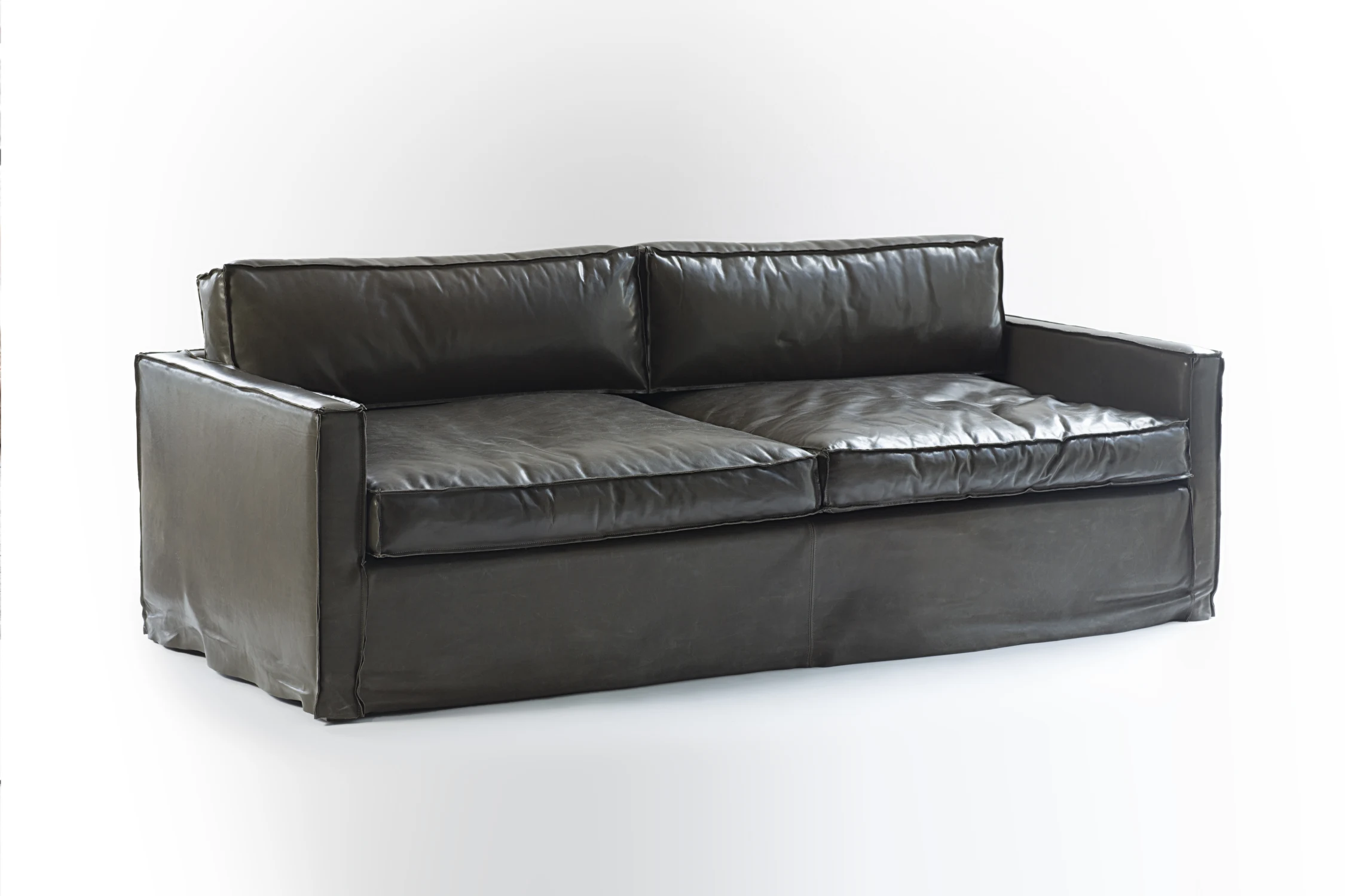 SOFA, DARK, LEATHER