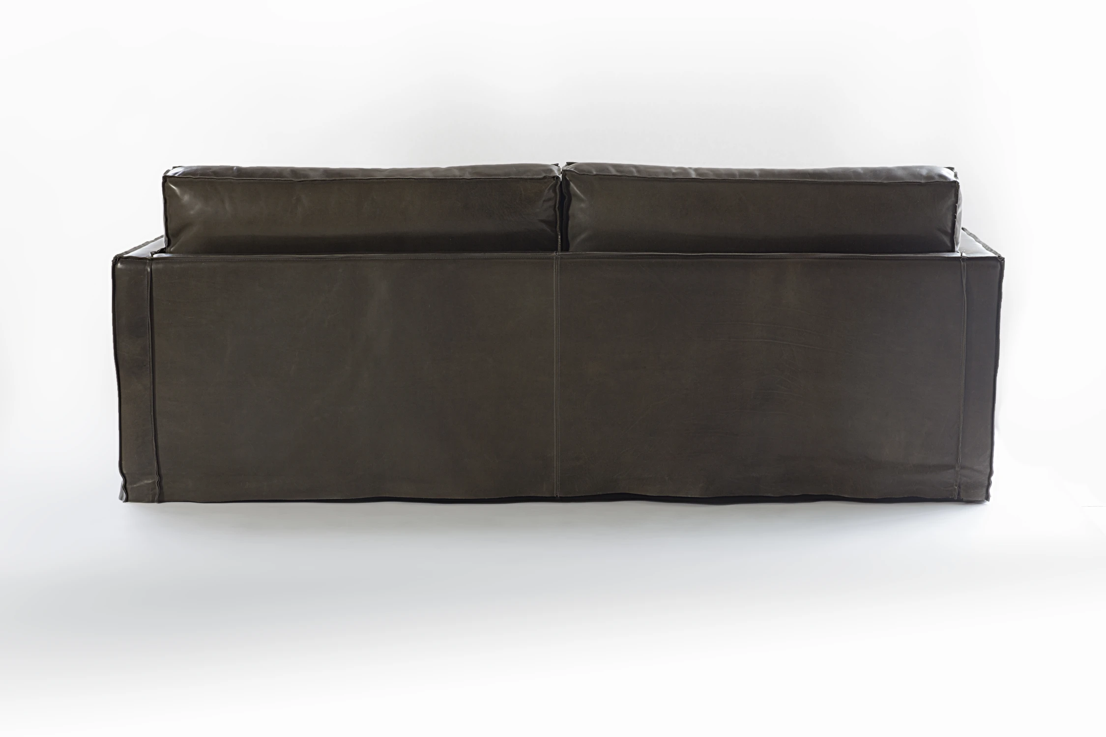SOFA, DARK, LEATHER, BACK