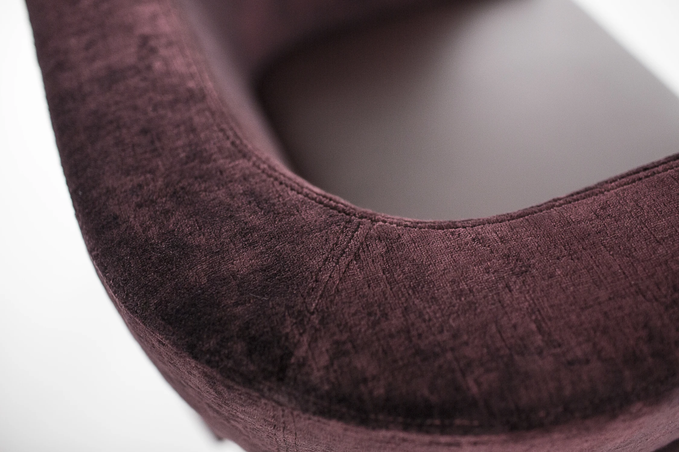 ARM CHAIR, DETAIL, VELVET, LEATHER