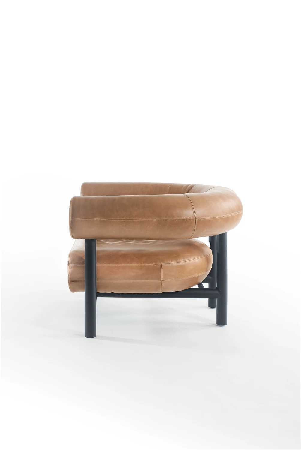 BACK, LEATHER, WOOD,  DOWEL, CUSHIONS