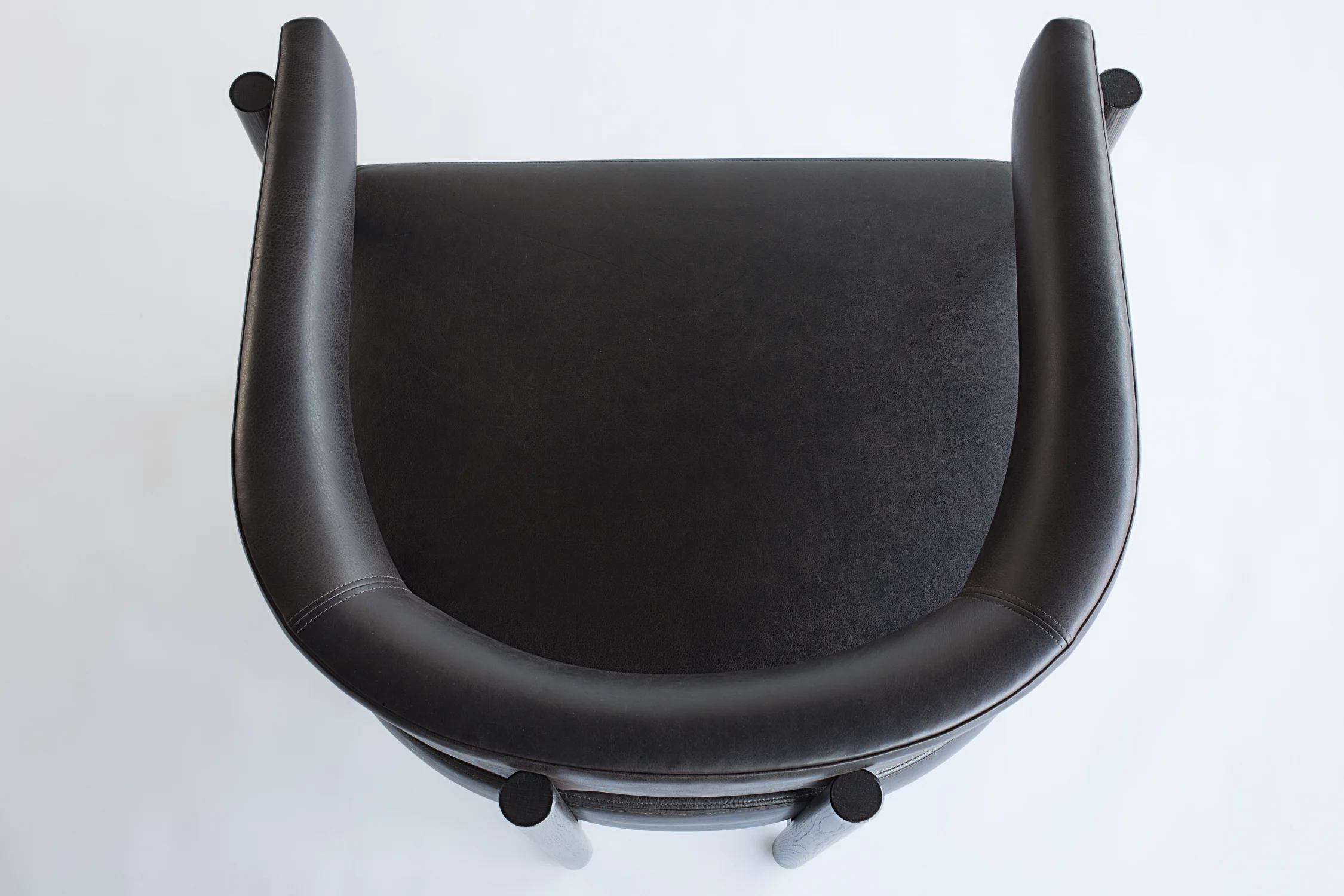 TOP, DARK,  DOWEL, LOUNGE CHAIR, OAK, LEATHER