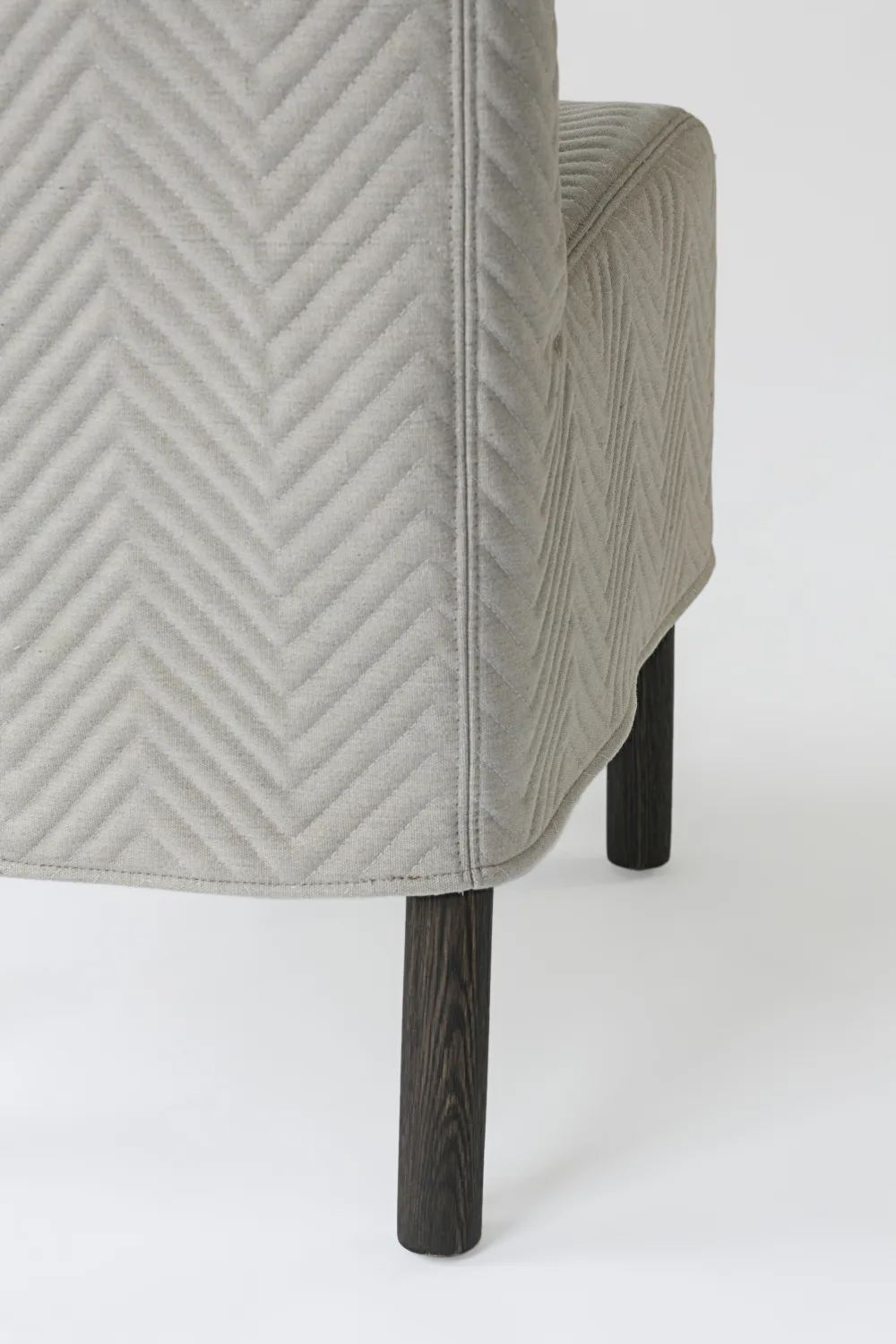 SIDE CHAIR, LEG, QUILTED, CHEVRON