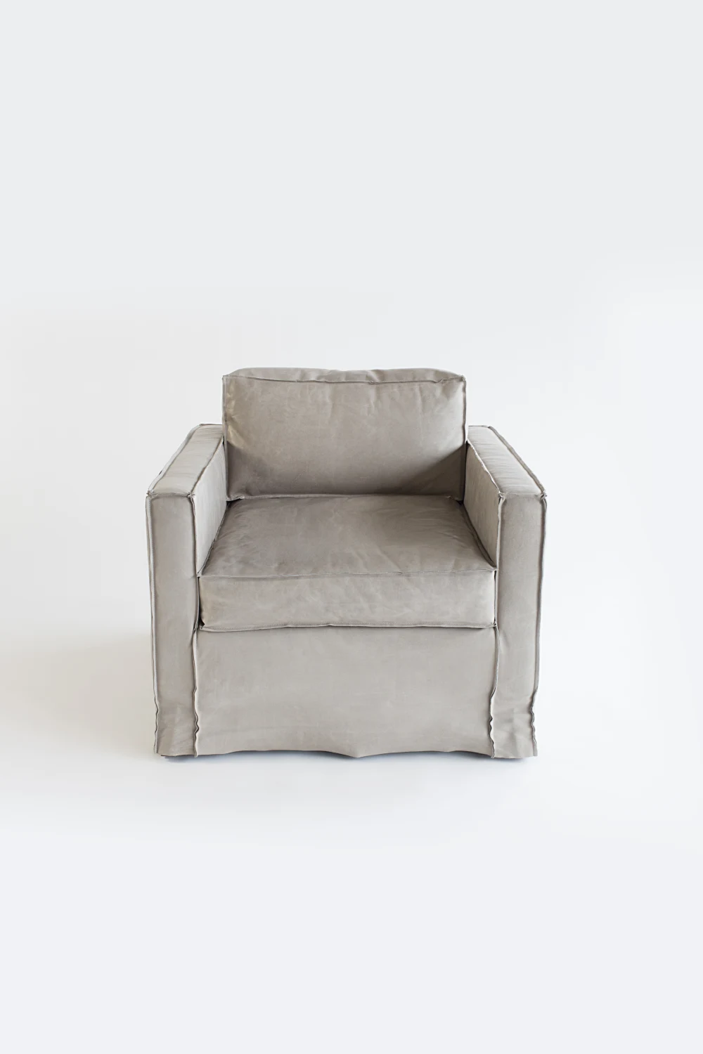 CHAIR, GRAY, LEATHER