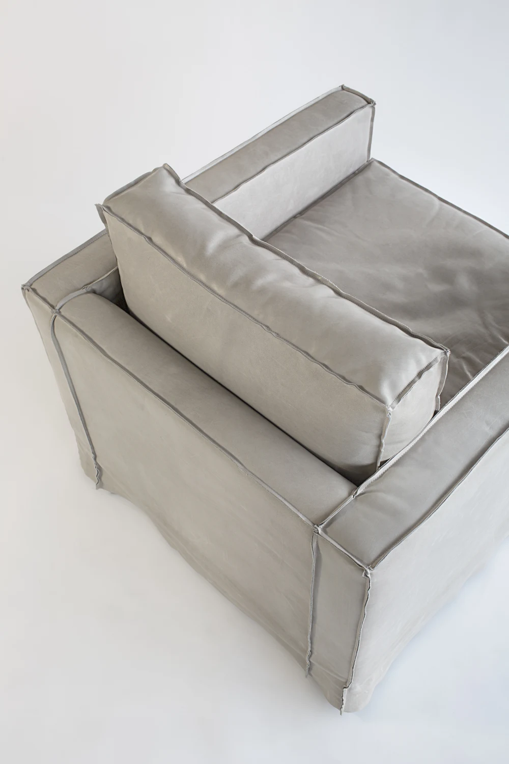 CHAIR, GRAY , LEATHER
