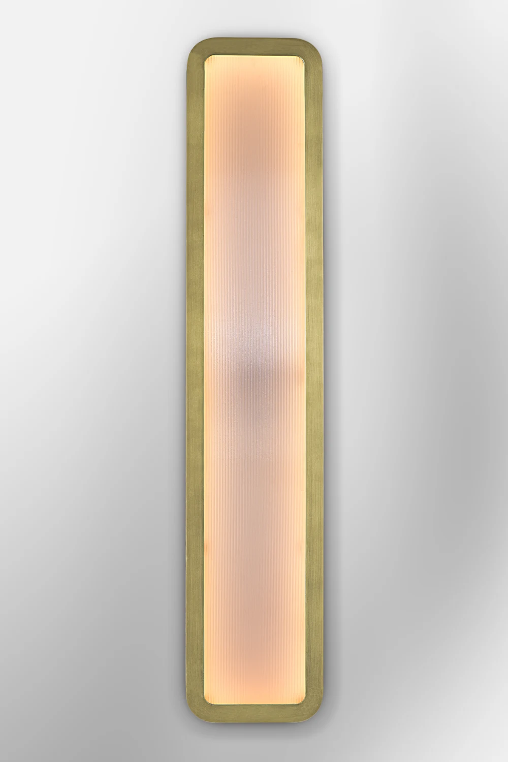 SCONCE, GLOW, RIBBED, BRASS