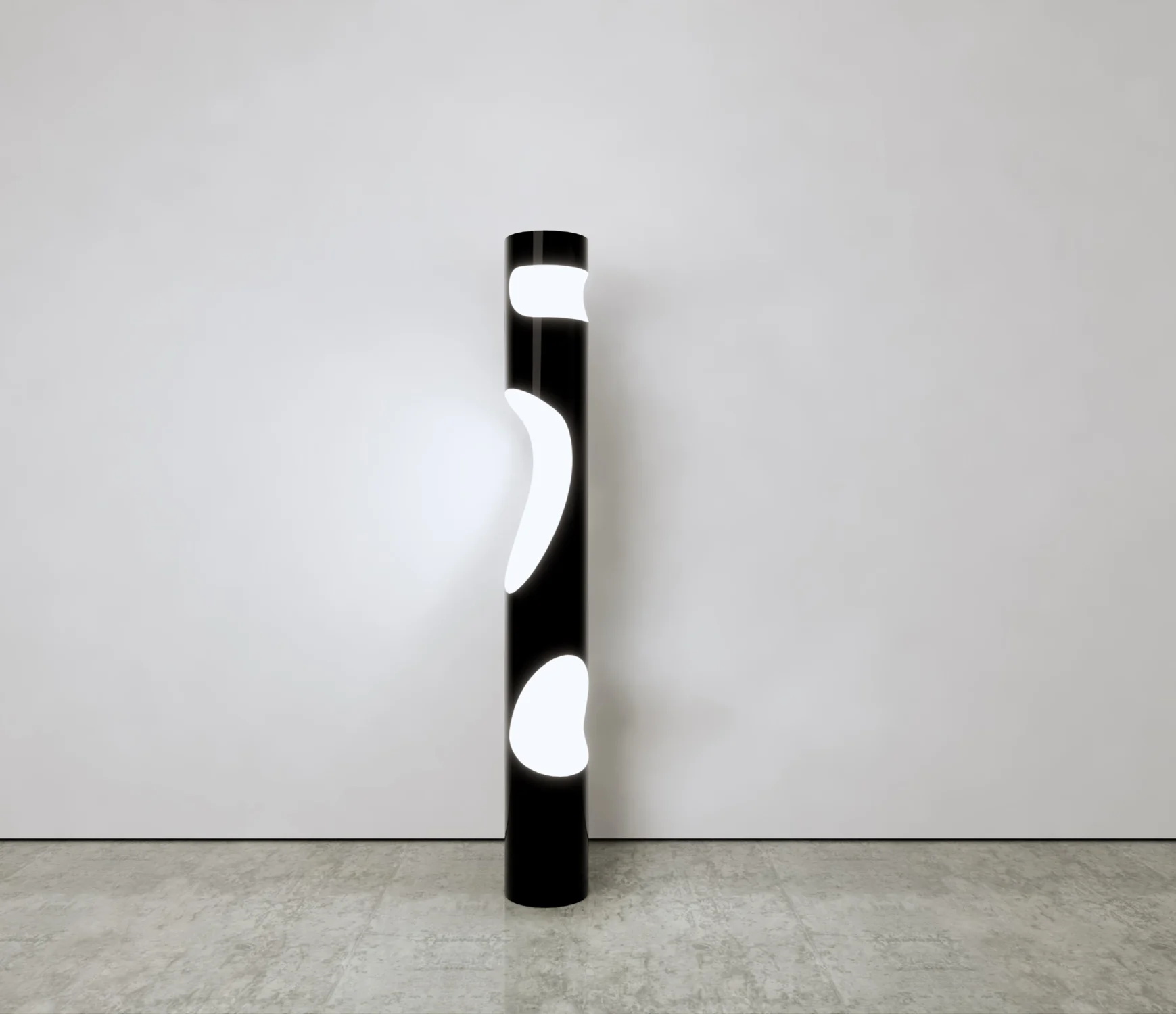 FLOOR LAMP, BLACK, WHITE