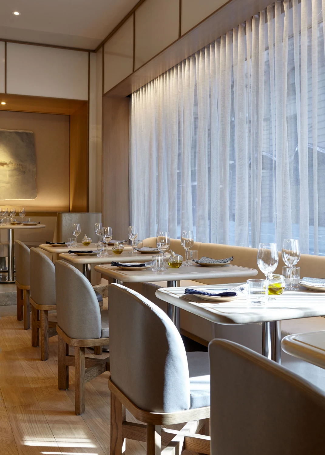 DINING CHAIR, BLUE, OAK, RESTAURANT