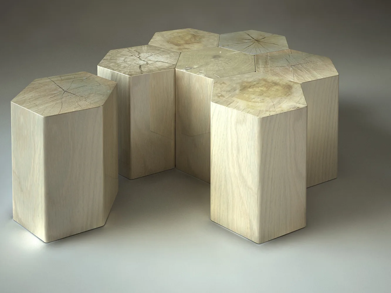 SERIES, WOOD, LIGHT, HEXAGON