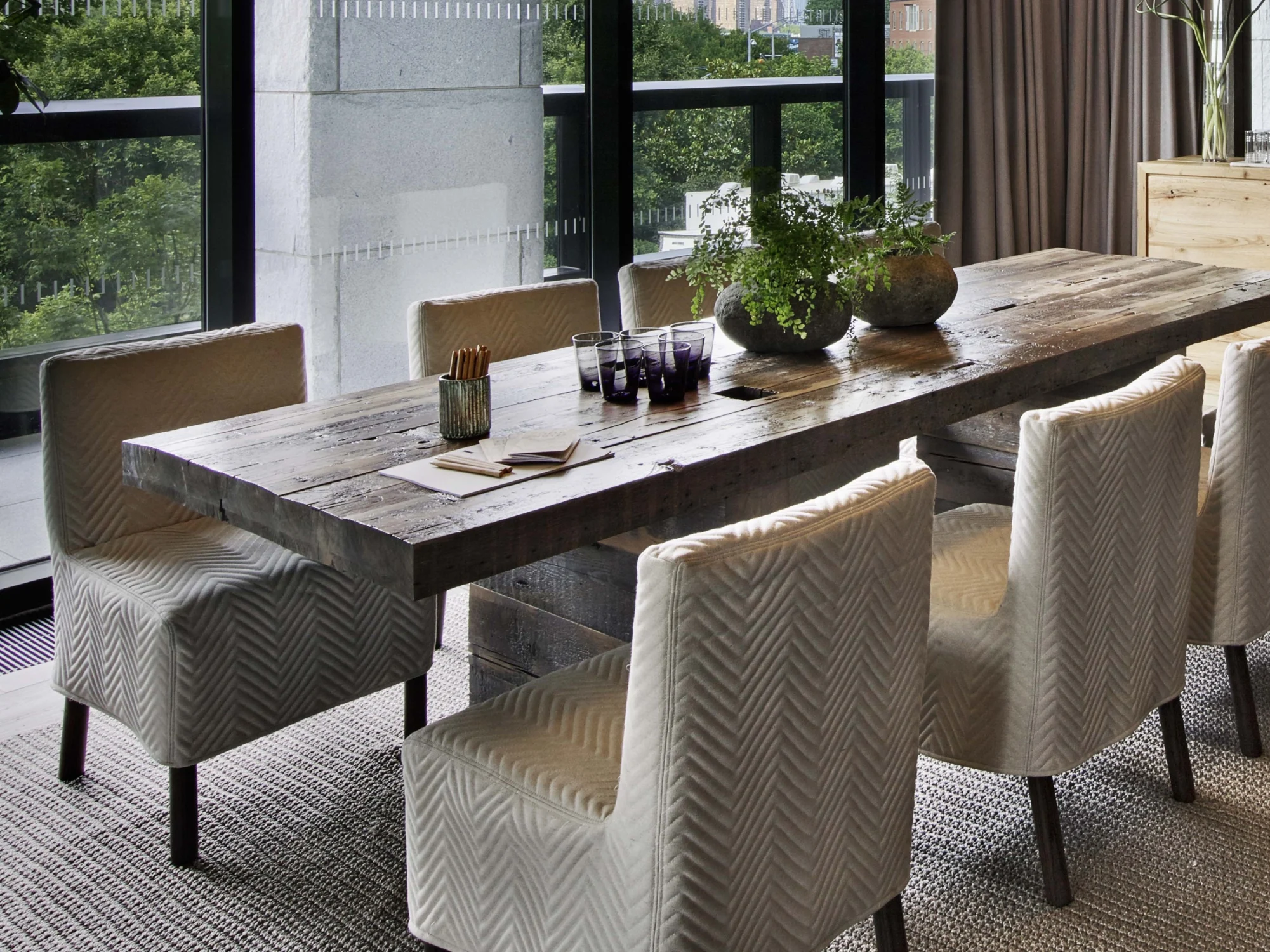 DINING, QUILTED, CHEVRON