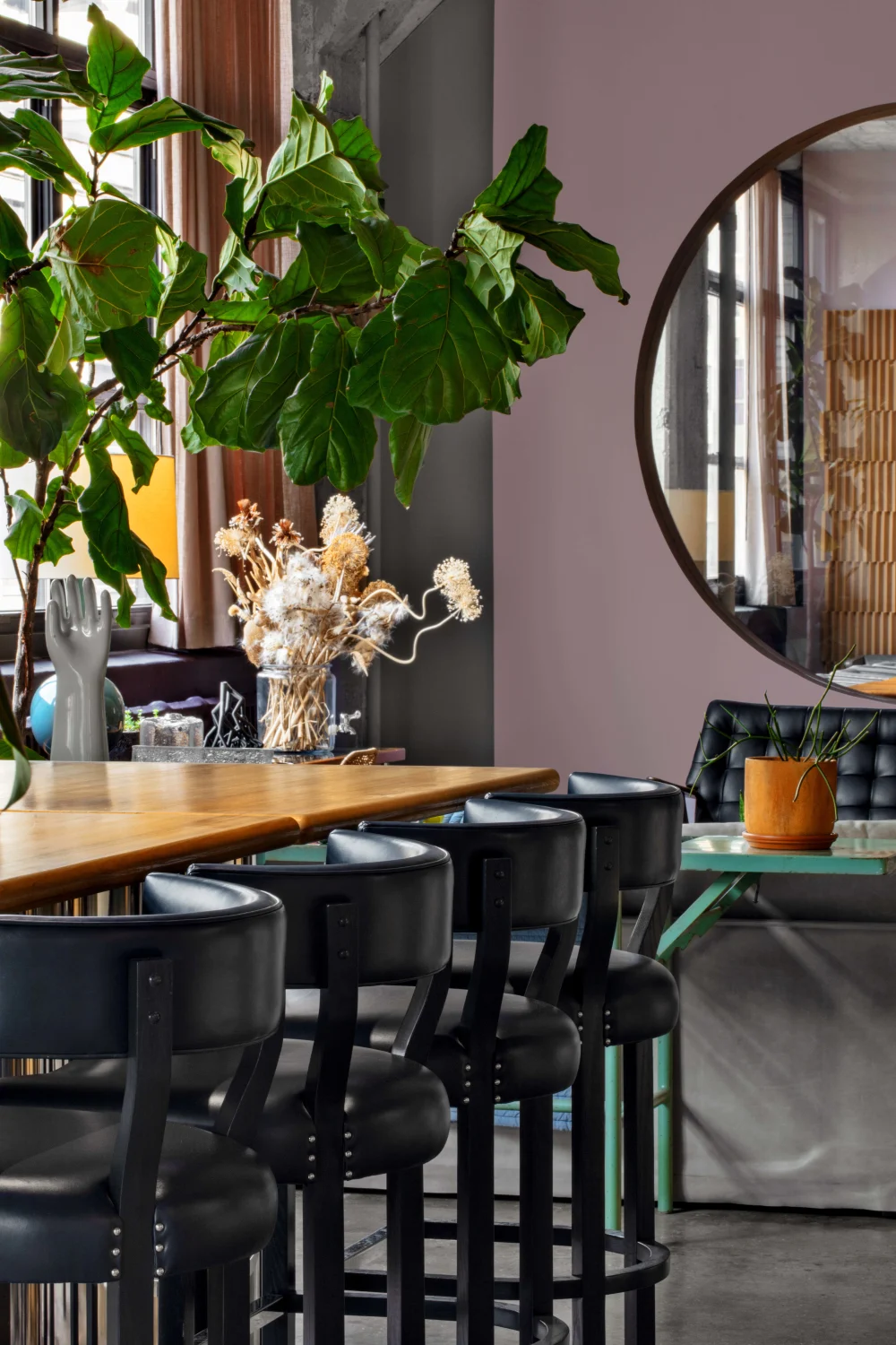 BARSTOOL, LEATHER, BAR, EXPOSED HARDWARE