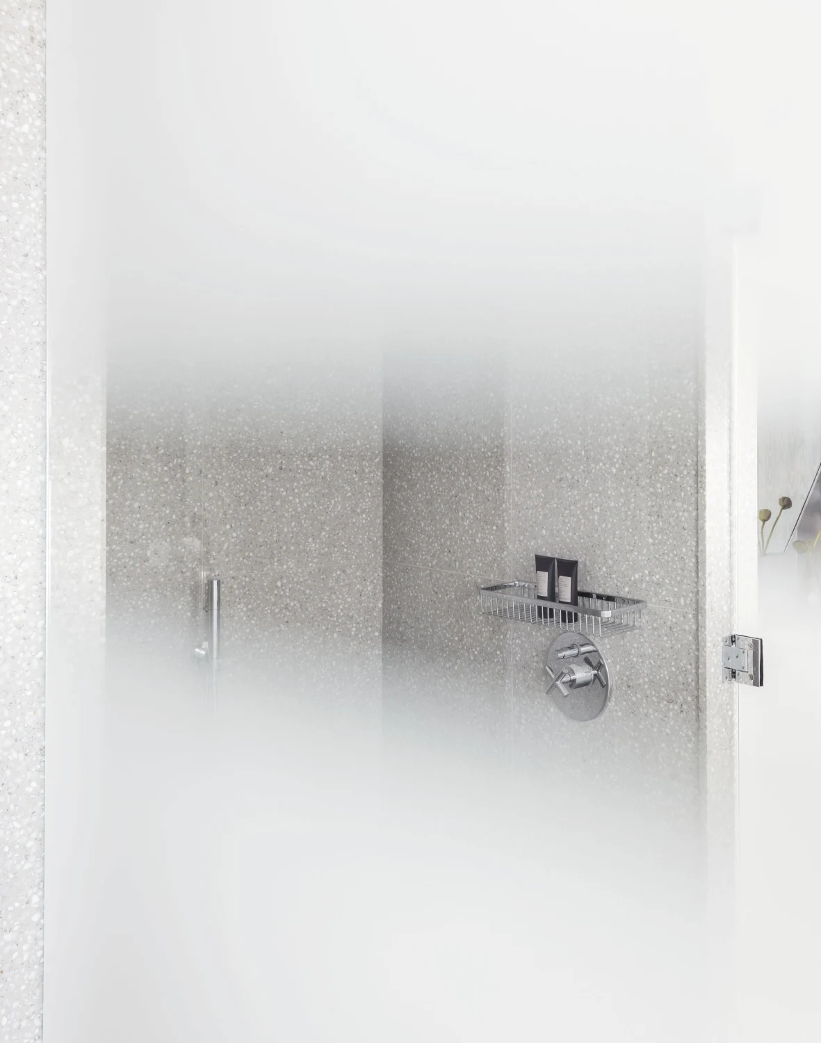 shower, ombre, glass, chrome